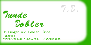tunde dobler business card